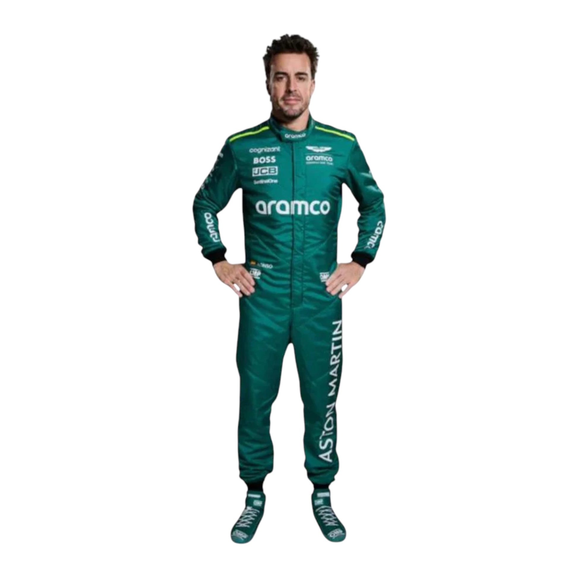 2024 Fernando Alonso Aston Martin F1 race suit replica authentic design for Formula 1 fans and collectors