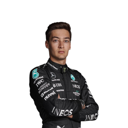 2023 George Russell Mercedes AMG F1 race suit replica authentic Petronas teamwear with race accurate details and logos
