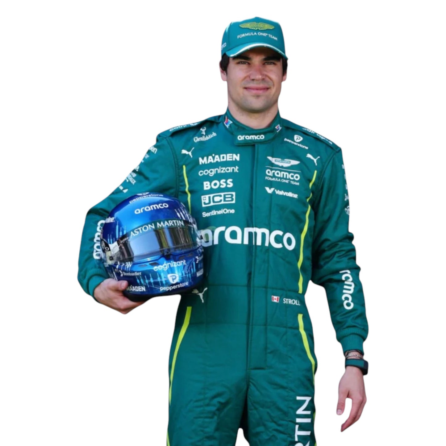 2025 Lance Stroll Aston Martin F1 race suit replica authentic fan edition with detailed team design