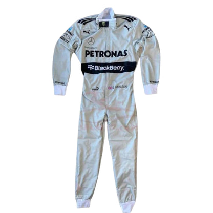 2013 Mercedes Formula 1 race suit replica worn by Lewis Hamilton authentic fan collectible