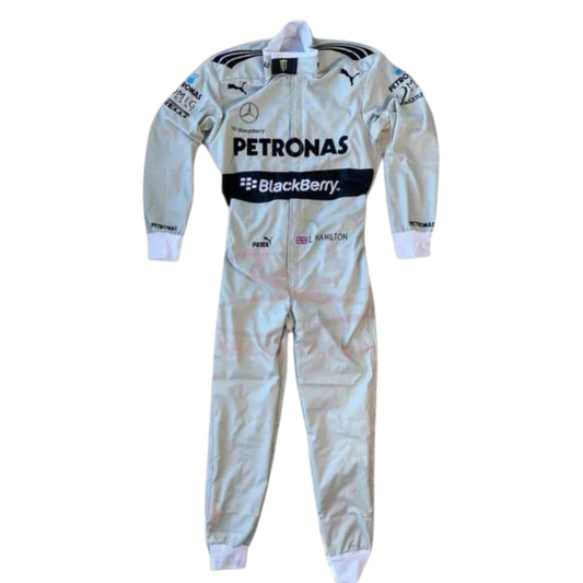 2013 Mercedes Formula 1 race suit replica worn by Lewis Hamilton authentic fan collectible