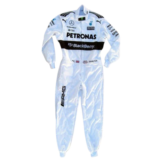 Lewis Hamilton 2015 Mercedes Petronas F1 race suit replica with official sponsor branding