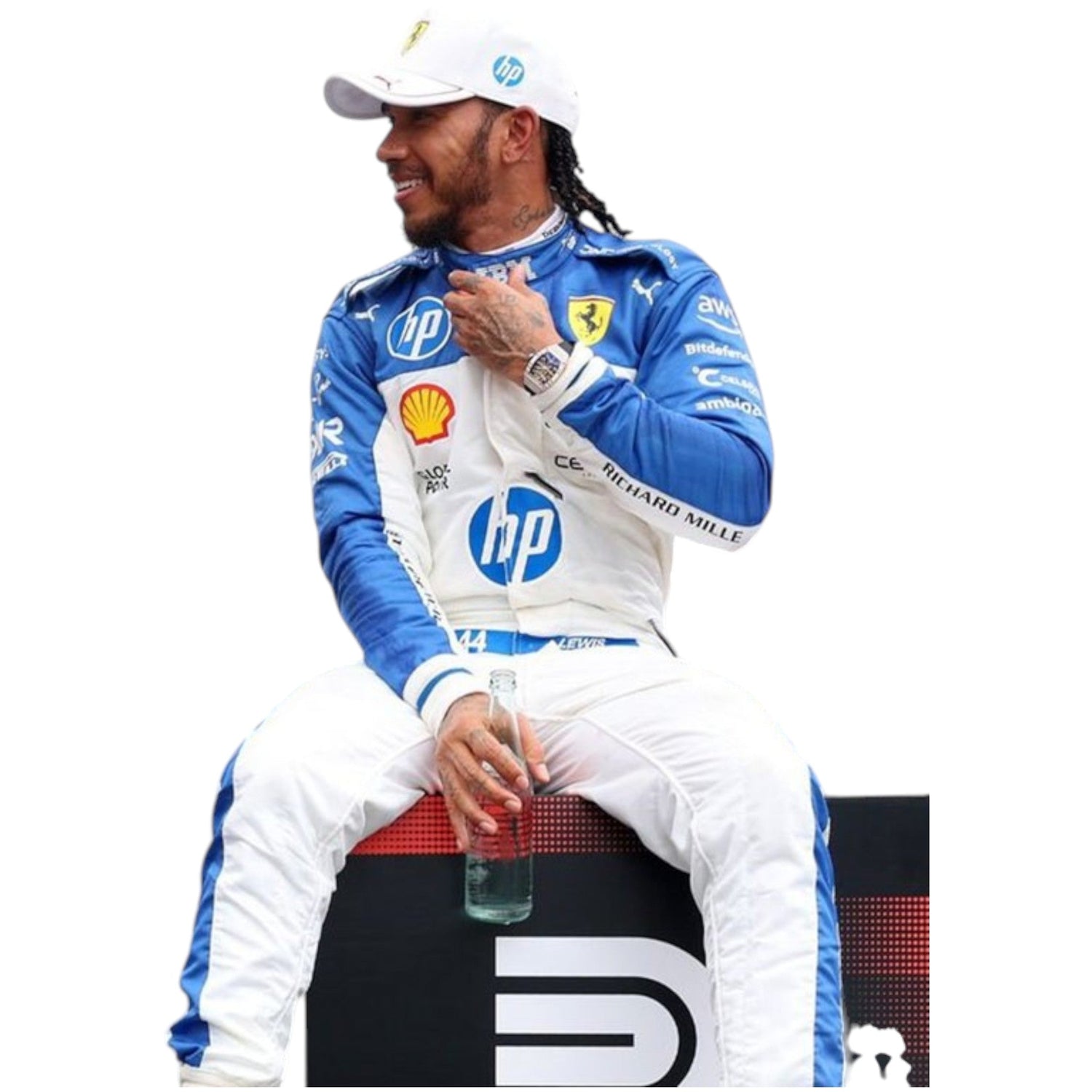 2025 Lewis Hamilton Ferrari F1 Miami Grand Prix race suit replica authentic design with race specific details for fans and collectors