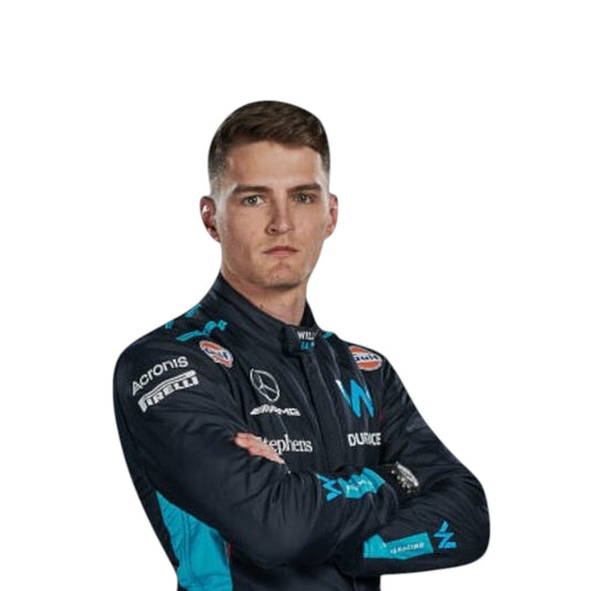 2023 Logan Sargeant Williams Racing F1 suit replica authentic design with season accurate graphics and official team logos