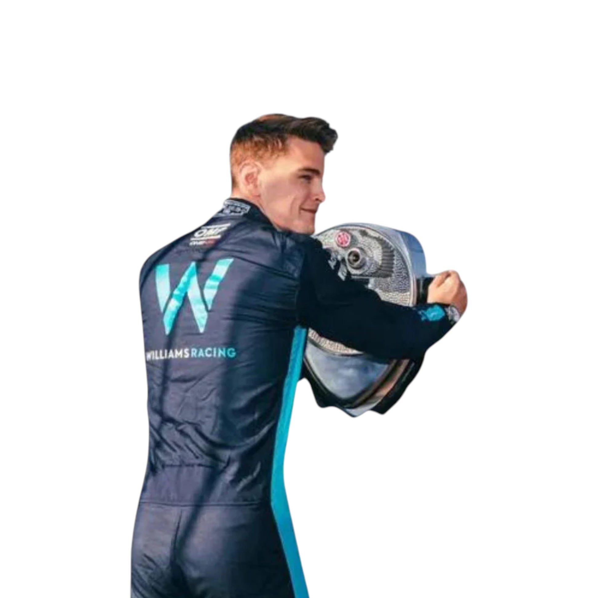 2023 Logan Sargeant Williams Racing F1 suit replica authentic design with season accurate graphics and official team logos
