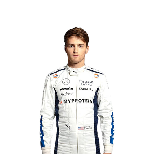 2024 Logan Sargeant Williams F1 race suit replica authentic design for fans and racing enthusiasts