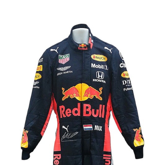 2019 Max Verstappen Red Bull F1 race suit replica authentic collectible with detailed pre championship team design