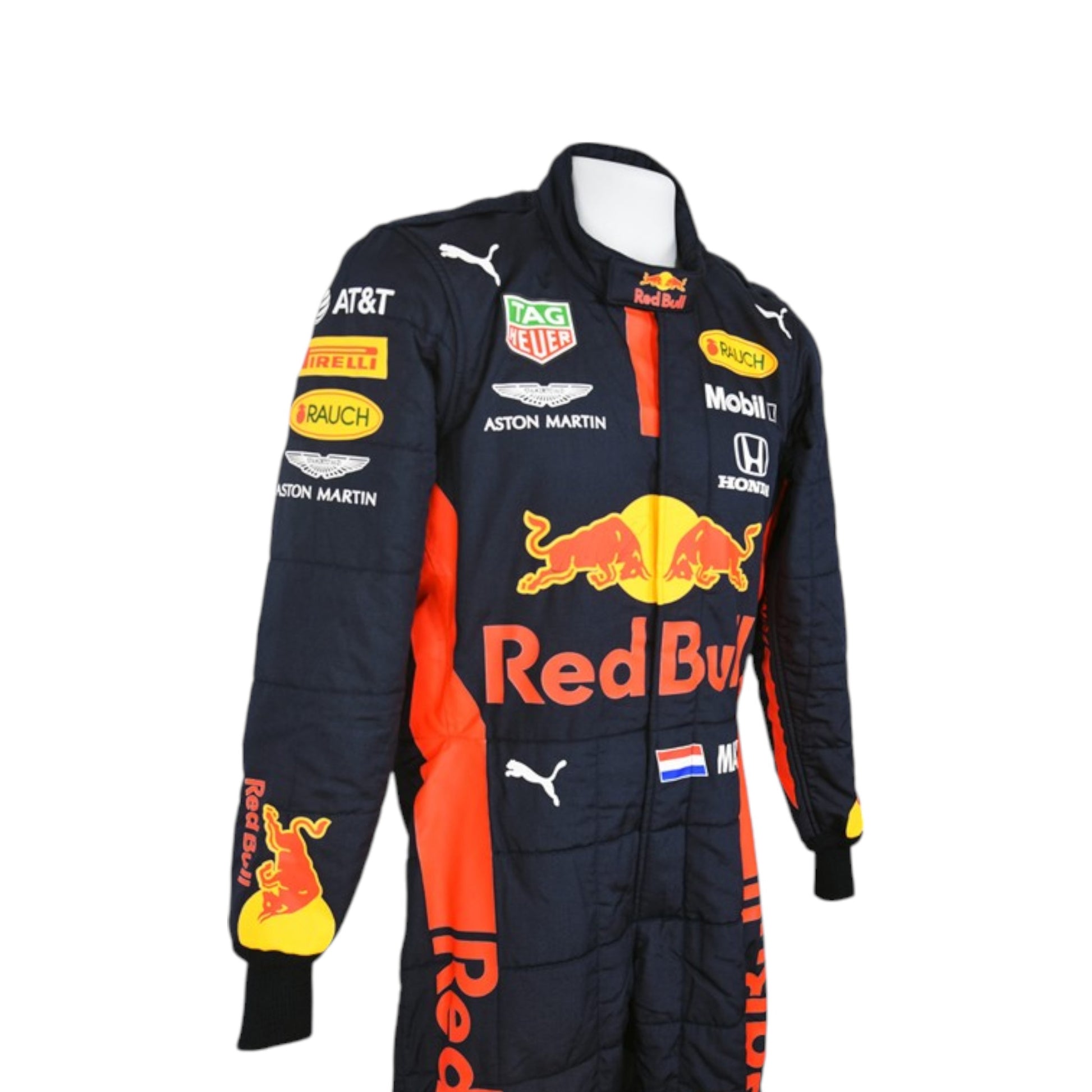 2020 Max Verstappen Red Bull F1 race suit replica authentic fan collectible with detailed Oracle Red Bull Racing design