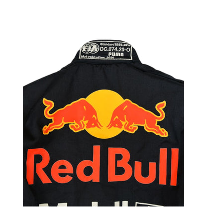2020 Max Verstappen Red Bull F1 race suit replica authentic fan collectible with detailed Oracle Red Bull Racing design