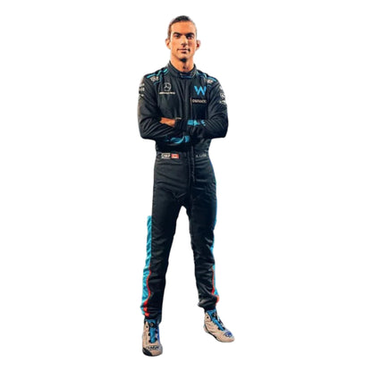 Nicholas Latifi 2022 Williams F1 race suit replica with blue gradient design and Lavazza sponsor logos