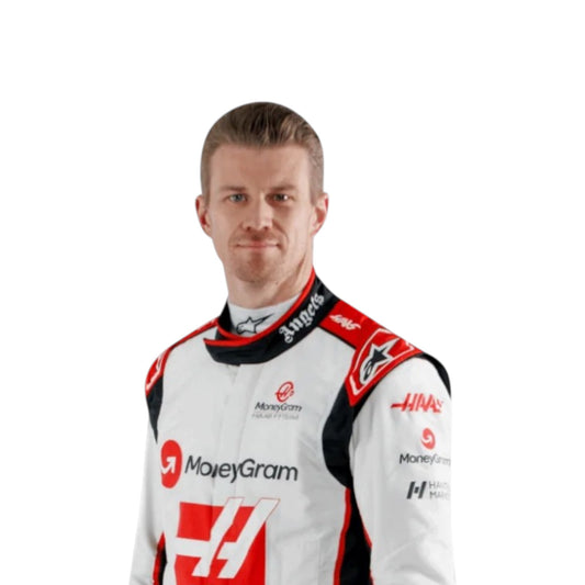 2023 Nico Hülkenberg Haas Formula 1 race suit replica authentic team design with season specific detailing