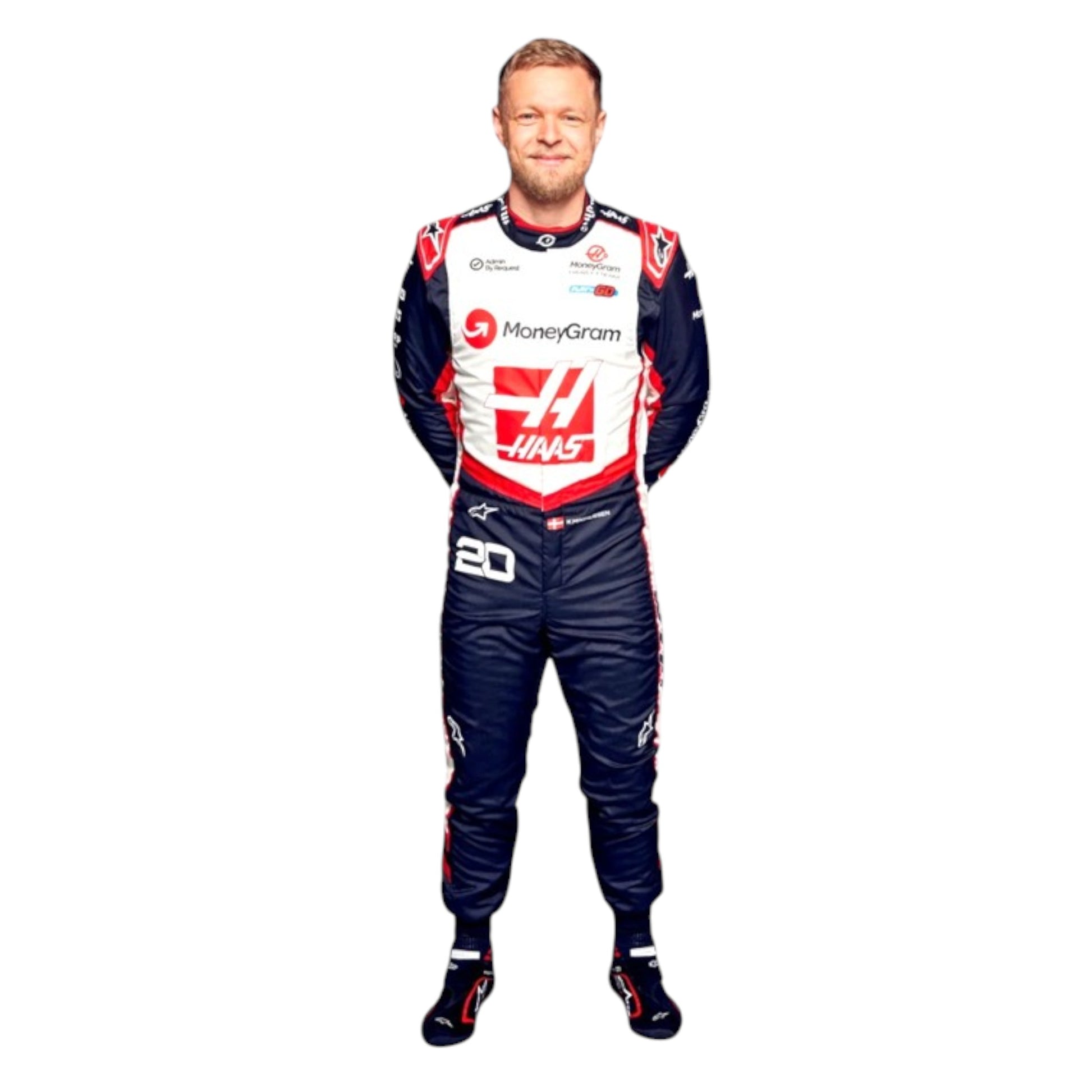 2024 Nico Hulkenberg Haas F1 race suit replica authentic fan edition with detailed team design