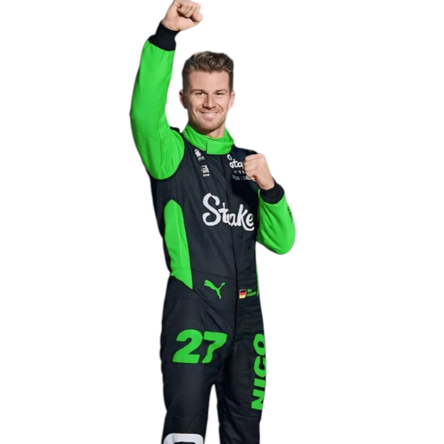 2025 Nico Hulkenberg Kick Sauber F1 race suit replica authentic motorsport fan gear with detailed design