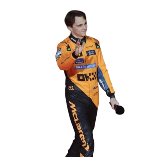 2025 Oscar Piastri McLaren F1 race suit replica authentic Formula 1 fan gear with team-accurate design