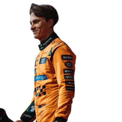 2025 Oscar Piastri McLaren F1 race suit replica authentic Formula 1 fan gear with team-accurate design
