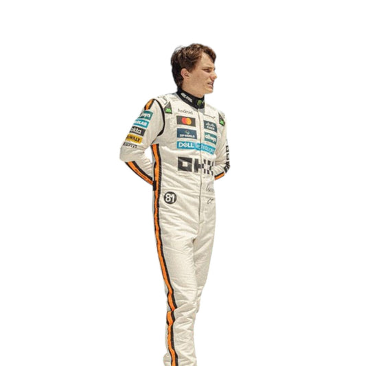 2025 Oscar Piastri McLaren F1 race suit replica authentic design for Formula 1 fans and collectors