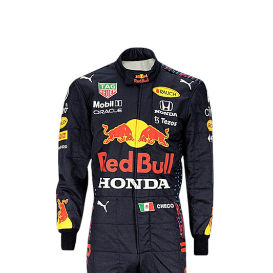 2021 Sergio Perez Red Bull F1 race suit replica authentic collectible with detailed design from debut season with Red Bull