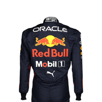 2022 Sergio Perez Red Bull F1 race suit replica authentic fan collectible with detailed Oracle Red Bull Racing design