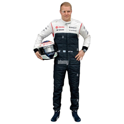 Valtteri Bottas 2013 Williams F1 race suit replica white and blue design with PDVSA and Renault sponsor logos