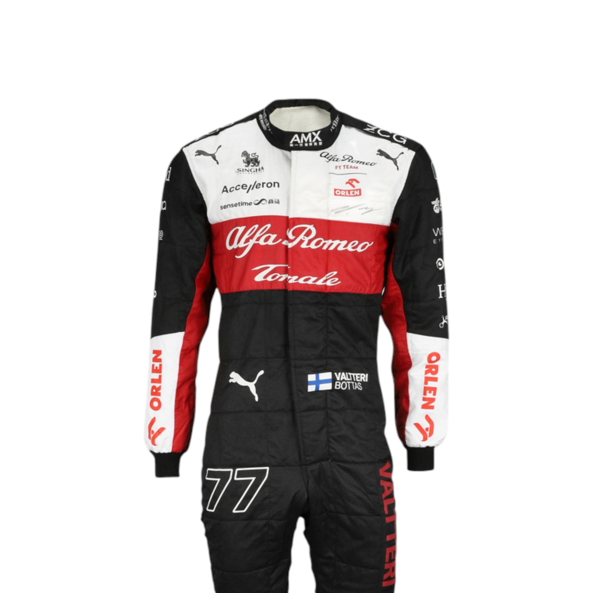 2022 Valtteri Bottas Alfa Romeo F1 race suit replica authentic fan collectible with detailed design