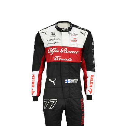 2022 Valtteri Bottas Alfa Romeo F1 race suit replica authentic fan collectible with detailed design