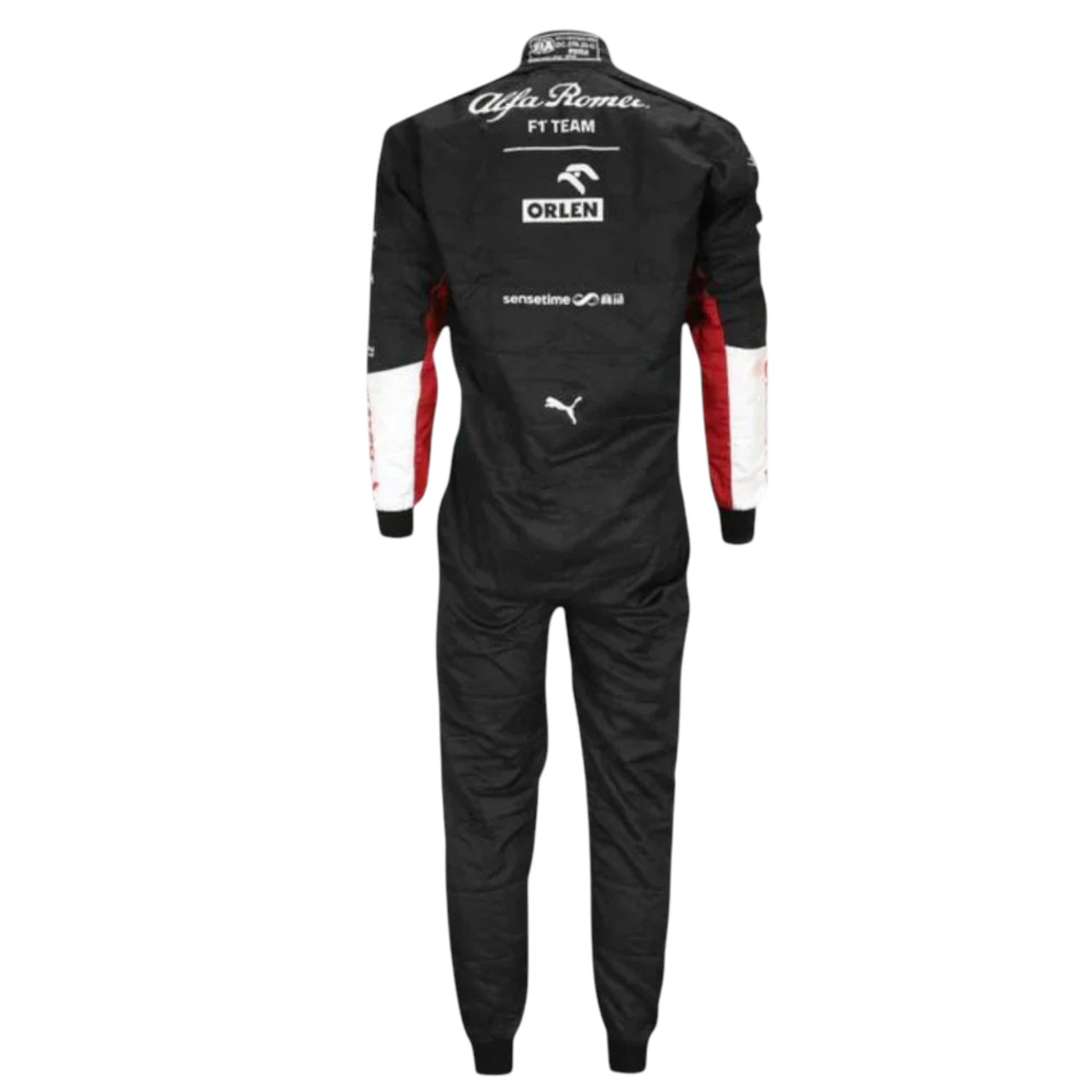 Zhou Guanyu 2022 Alfa Romeo F1 race suit replica with red and white Orlen team design